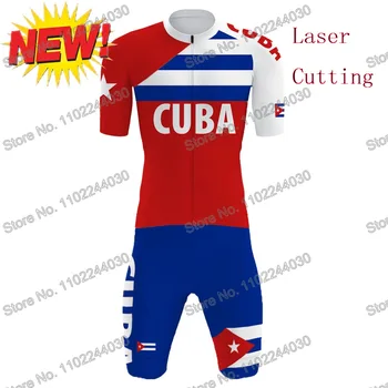 Prispôsobený Kuba Cyklistické Oblečenie Rezanie Laserom Lete Cyklistika Jersey pánske Nastaviť Cestné Cyklistické Tričko Vyhovovali MTB Cyklistické Šortky Podbradník