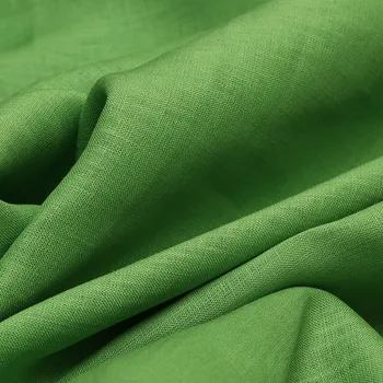 Prírodné ľanové tkaniny, Smaragdovo zelená tissus High-end Šaty Šaty Širokú nohu, nohavice telas