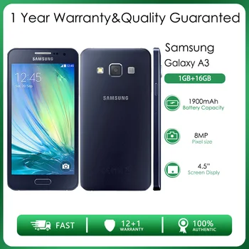 Pôvodné Odomknutý Samsung Galaxy A3 A300F 4G Quad-core, 1GB RAM, 16GB ROM 8MP 4.5