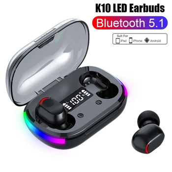 Pôvodné TWS K10 Fone Bluetooth Slúchadlá Bezdrôtové Slúchadlá pre Xiao LED Displej Slúchadlá s Mikrofónom Bezdrôtový Headset Hot Predaj