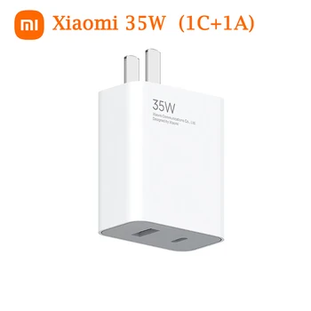 Pôvodný Xiao 35W 1C+1A Dual Port Nabíjačku USB-C+USB-Rýchle Nabíjanie Hlavu Prenosný Ľahký Rýchle Nabitie Telefónu Sieťovej Nabíjačky