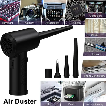 Rechargable Bezdrôtový Air Duster 51000 RPM USB Stlačeného Vzduchu Ventilátor Prach Zvírený Zbraň Pre PC, Notebook, Auto Klávesnica Čistenie