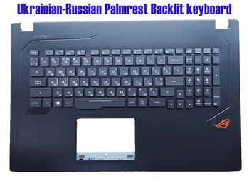 Ruský opierka Dlaní podsvietená klávesnica pre Asus GL753V GL753VD GL753VE 90NB0DM1-R32UA0