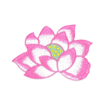 Ružová Lotus Výšivky Škvrny Žehlička na Dekoráciu pre Mikiny Cheongsam Bundy, Tašky Tradičný Čínsky Štýl, Odznaky Celkom