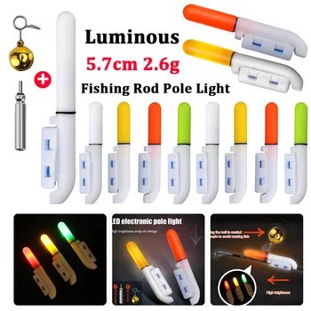 Rybolov Elektronické Rod Svetelný Float Stick Svetlá 5.7 cm 2.6 g Lítiové Batérie, LED Vymeniteľné USB Nabíjanie Nepremokavé Noc Riešenie