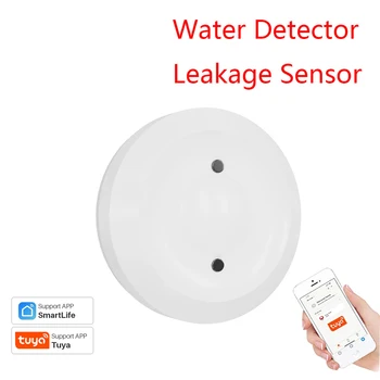 Scéna Prepojenie Smart Život Povodne Snímač Vody Prepojenie Alarm Tuya Vody Detektor Úniku Domáci Bezpečnostný Systém Úniku Senzor Zigbee