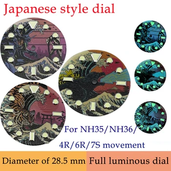 Seiko upravené univerzálne dial 28.5 mm priemer NH36/NH35 pohyb osobnosti Kanagawa monster disk žiadosť chyba