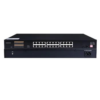 Sieťový Prepínač Nespravovaná 24-Port 10 100 1000T + 2-Port 100 1000 Gigabit SFP Vlákniny Ethernet Switch