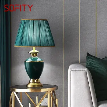SOFITY Keramické Stolové Lampy, Mosadz Stôl Light Dimmer Domáce Dekorácie pre Obývacej Izby, Spálne, Chodby, Hotel