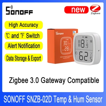 Sonoff SNZB 02D Zigbee LCD Smart Teploty Vlhkosti Snímač pracovať s Zigbee 3.0 brány SONOFF Zigbee Most Pro, Pro NSPanel