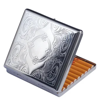 Striebro Fajčenie, Fajkový Tabak Skladovanie Prípade Hydratujú Box na Deň Otcov Dar,Prenosné Tlaku Odolná Cigariet Prípade pre Mužov