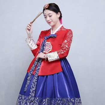 Su-Yu-pin suces tradičný kórejský súd Pani Kim Han oblečenie severokórejského menšiny tanec štádium kostýmy
