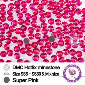 Super Ružová DMC Flatback Rýchla oprava Kamienkami Žehlička na Kamene, na Odev, Dekorácie DIY Remeslá