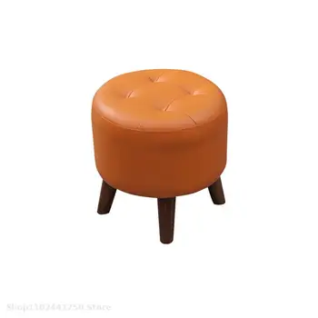 Svetlo luxusné kožené domácnosti gauč stolice kolo stolice obývacej izbe čaj stôl stolice zmena topánky stolice masívneho dreva malé námestie