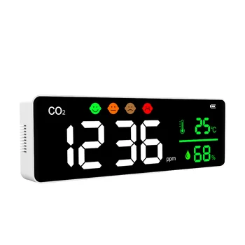 Teplota vlhkosť vzduchu s dátového záznamníka na stenu co2 monitor vzduchu v interiéri oxidu uhličitého meter