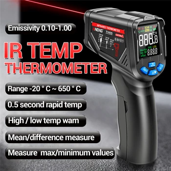 TH05 Non-kontakt Infračervený Teplomer -20℃~650℃ Rýchle Tempetature Zbraň S VA Reverzný Displej pre Domáce Varenie Rúra GRIL