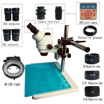 Trinocular stereoskopické mikroskopom 3.5-180 krát kontinuálne zdvojnásobenie 28 miliónov USB, HDMI rozhranie s vysokým rozlíšením mikroskopom ca