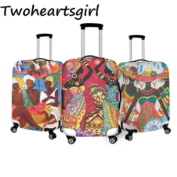 Twoheartsgirl Módne Africkej Ženy Batožiny Ochranný Kryt Zipsu Oblek pre 18-32 Palcový Vozíka Kufor Pokrýva Cestovné Príslušenstvo
