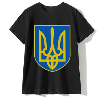 Ukrain Nápis Ženy T-shirts Estetické List Národnej Vlajky Tlač Tričko Oblečenie Letné Tričko Lady Black Pink White Tee