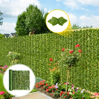 Umelé Leaf Plot Plot Stenu Privacy Screen Chrániť Vonkajší Záhradný Plot Palube Balkón Nádvorie Dekorácie 50x300cm/ 0.5x1m