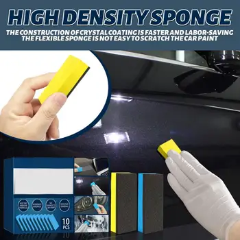 Umývacie Špongie Absorpcia Vody Jednoduché Sušenie Údržbu Automobilu EVA Auto Auto Čistiace Tampóny Práčky 10Pcs