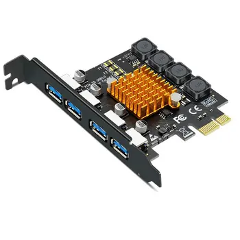 USB 3.0, PCI-E Rozširujúca Karta Adaptéra 4 Port 8A USB 3 PCIE Karty adaptéra PCI express