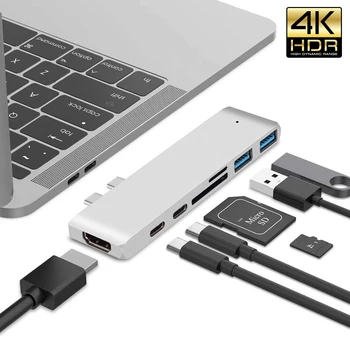 USB 3.1 Typ-C Rozbočovač HDMI Adaptér 4K Thunderbolt 3 USB C Hub 3.0 TF SD Slot Čítačky PD Pre MacBook Air Pro M2 M1 Čip