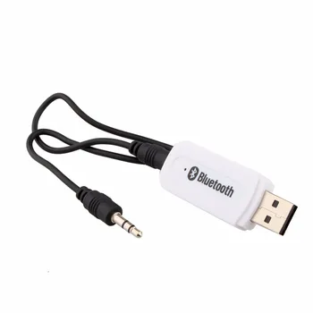 USB Bezdrôtový 3,5 mm Hudobný Auto Handsfree, Prijímač, Adaptér pre telefón android Biela Farba