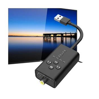 USB Nízku Latenciu Bluetooth 5.2 Audio Vysielač Bezdrôtový Stereo Hudby Adaptér Mikrofón s 3,5 mm R/L