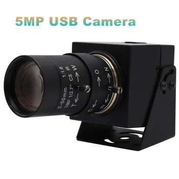 USB Webkamery 5Megapixel 2592X1944 S 2.8-12mm/5-50mm Varifokálny Objektív Priemyselné Webovú Kameru Pre Windows, Linux, Mac a Android