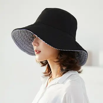 Vedierko Hat Obojstranné Panamský Klobúk Žien Vedierko Hat Panama 2021 Sombrero Lete Anti-UV Slnečná Clona Slnko Klobúk na Ochranu pred Slnkom