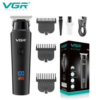 VGR Vlasy Rezací Stroj Professional Hair Clipper Holič Bezdrôtový Elektrický Zastrihávač Chĺpkov Mužov USB Nabíjateľné LED Displej V-937