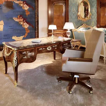 vlastné Európskeho súdu masívneho dreva stôl veľkých francúzskych villa písanie luxusné knihy stoličky vlastný nábytok