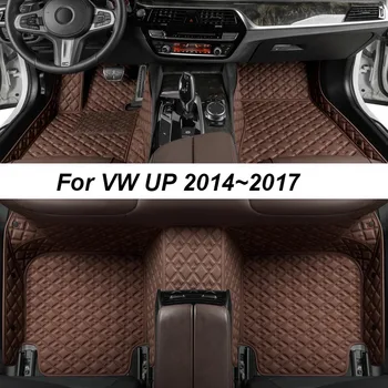 Vlastné Luxusné Podlahové Rohože Pre VW DO ROKU 2014~2017 ŽIADNE Vrásky Auto Rohože, Príslušenstvo, Náhradné Diely Interiéru Celý Súbor