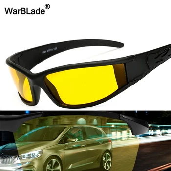 WarBLade Nové Polarizované slnečné Okuliare pánske Žltá Objektív Ochrana Nočné Videnie Jazdy Slnečné Okuliare Muž Okuliare Okuliare Pre Vodiča
