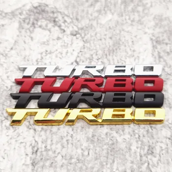 Zbrusu Nové Auto Styling Auto Turbo Boost Nakladanie Podpora 3D Kov Chróm Zliatiny Zinku 3D Znak, Odznak Nálepky Odtlačkový Auto Príslušenstvo