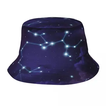 Zodiac Star Súhvezdí Strelec Unisex Bežné Slnko Klobúk Vedierko Hat pre Mužov, Ženy, Bob Hip Hop Spp Lete Rybár Klobúk Panama