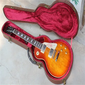 Čínsky LP Standard Elektrická Gitara, Vintage Sunburst Farba, LP Modelu, Pridať Gitara Prípade, 2023